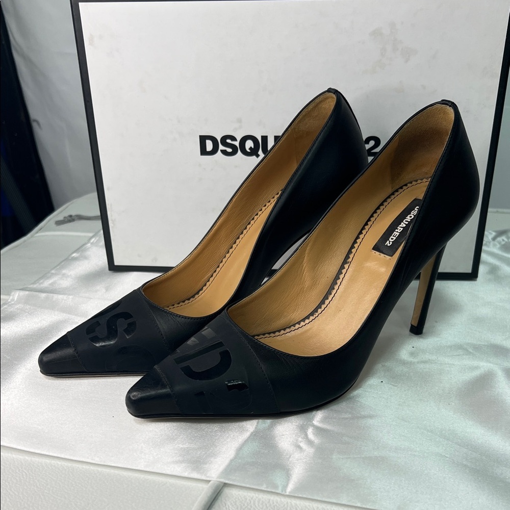 DSQUARED2 Black Leather Heels
